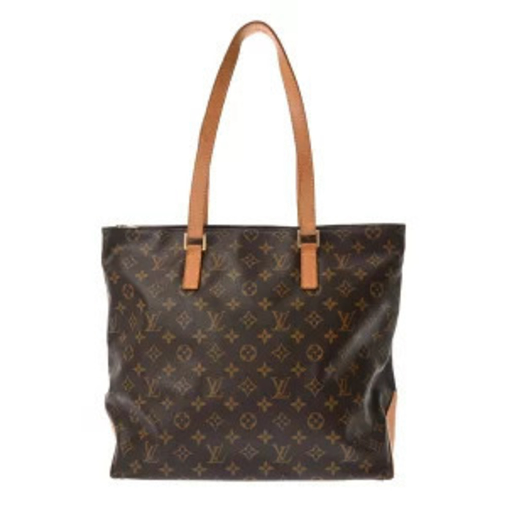 Louis Vuitton Monogram Cabas Mezzo Canvas Tote Bag Brown